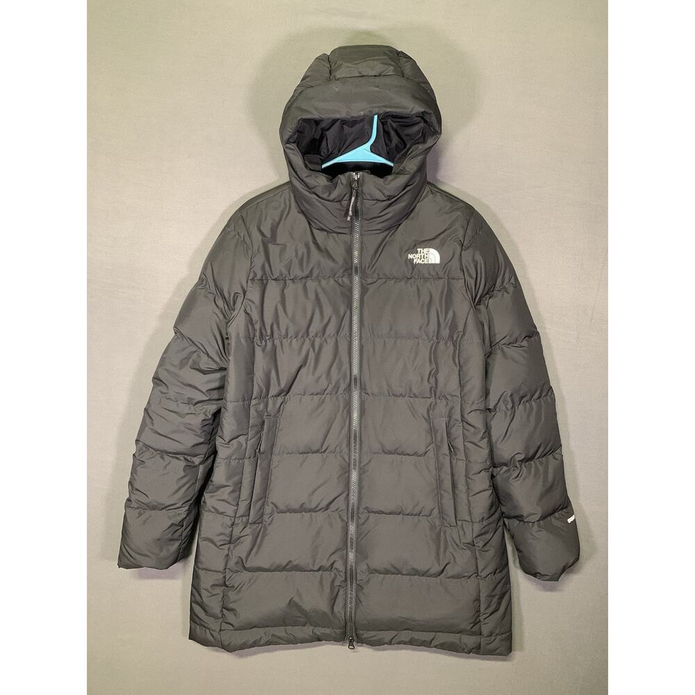 The North Face Womens Goose Down Long Puffer Jacket 550 Hooded Gorpcore Large